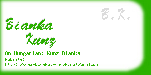 bianka kunz business card